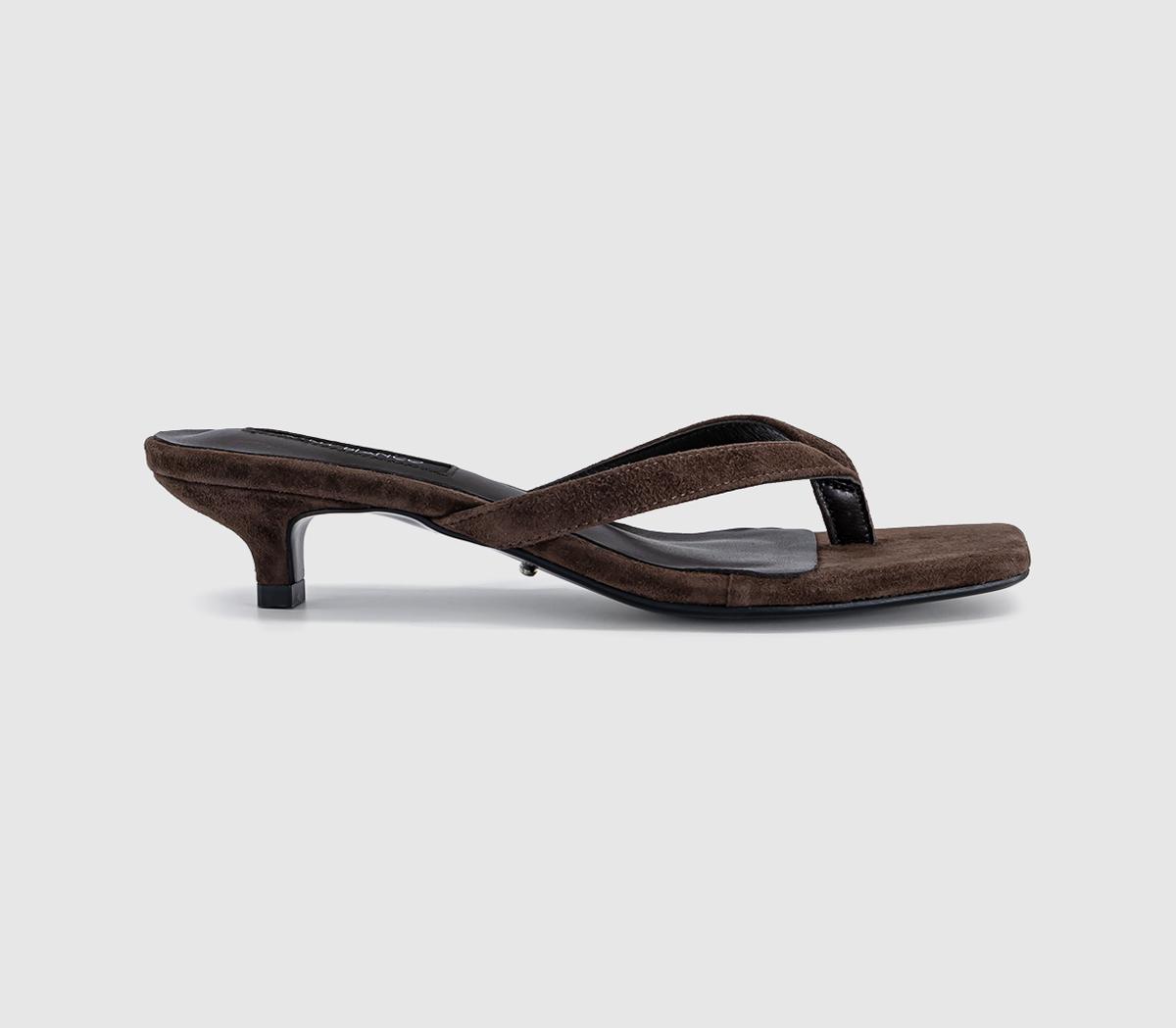 Tony BiancoAnnie Toe Post Kitten HeelsEspresso Suede