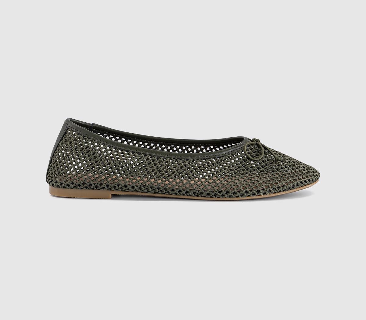 OFFICEFling String Mesh Ballet FlatsOlive