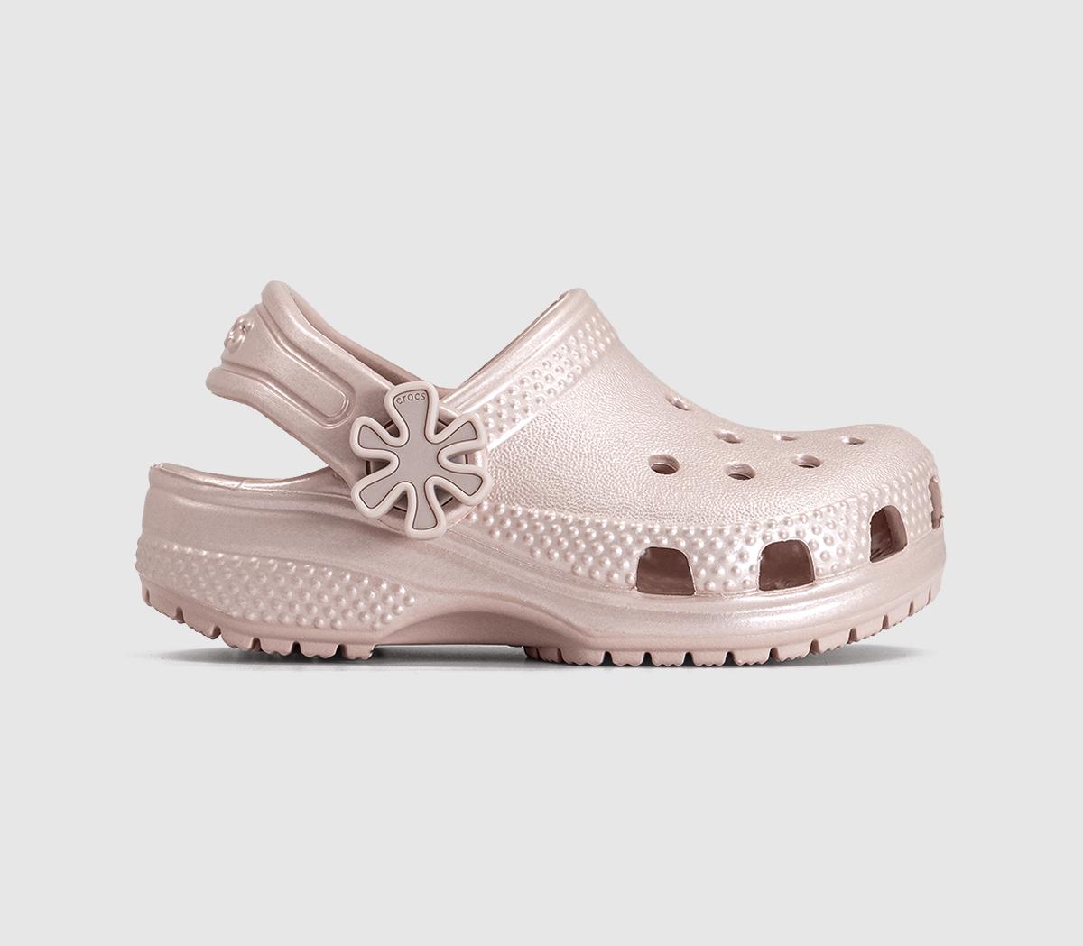 Crocs Classic Pearl Shine  Clogs Quartz  Pink in Kids  Size 4, Office Shoes