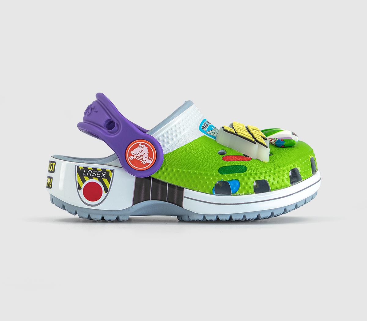 Crocs Toy Story Buzz Classic Clogs Toddler Grey Blue in Kids  Size 9, Office Shoes