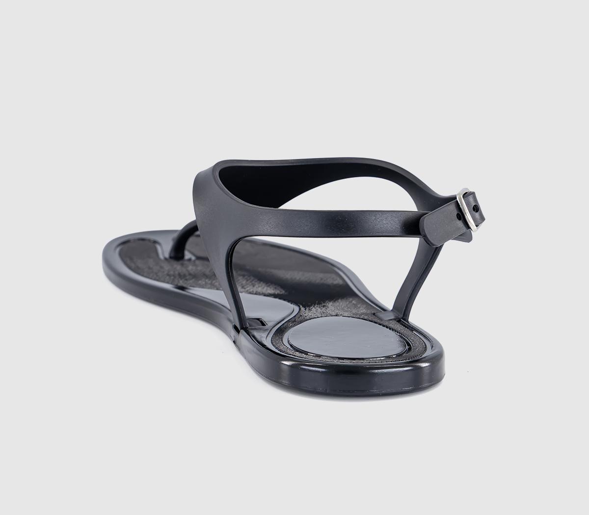 OFFICEShake Toe Post Jelly SandalsBlack