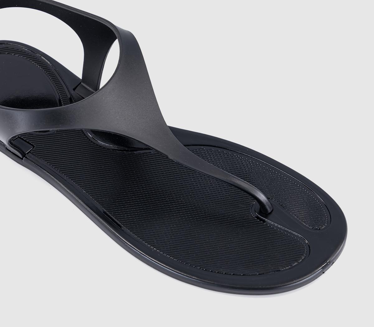 OFFICEShake Toe Post Jelly SandalsBlack