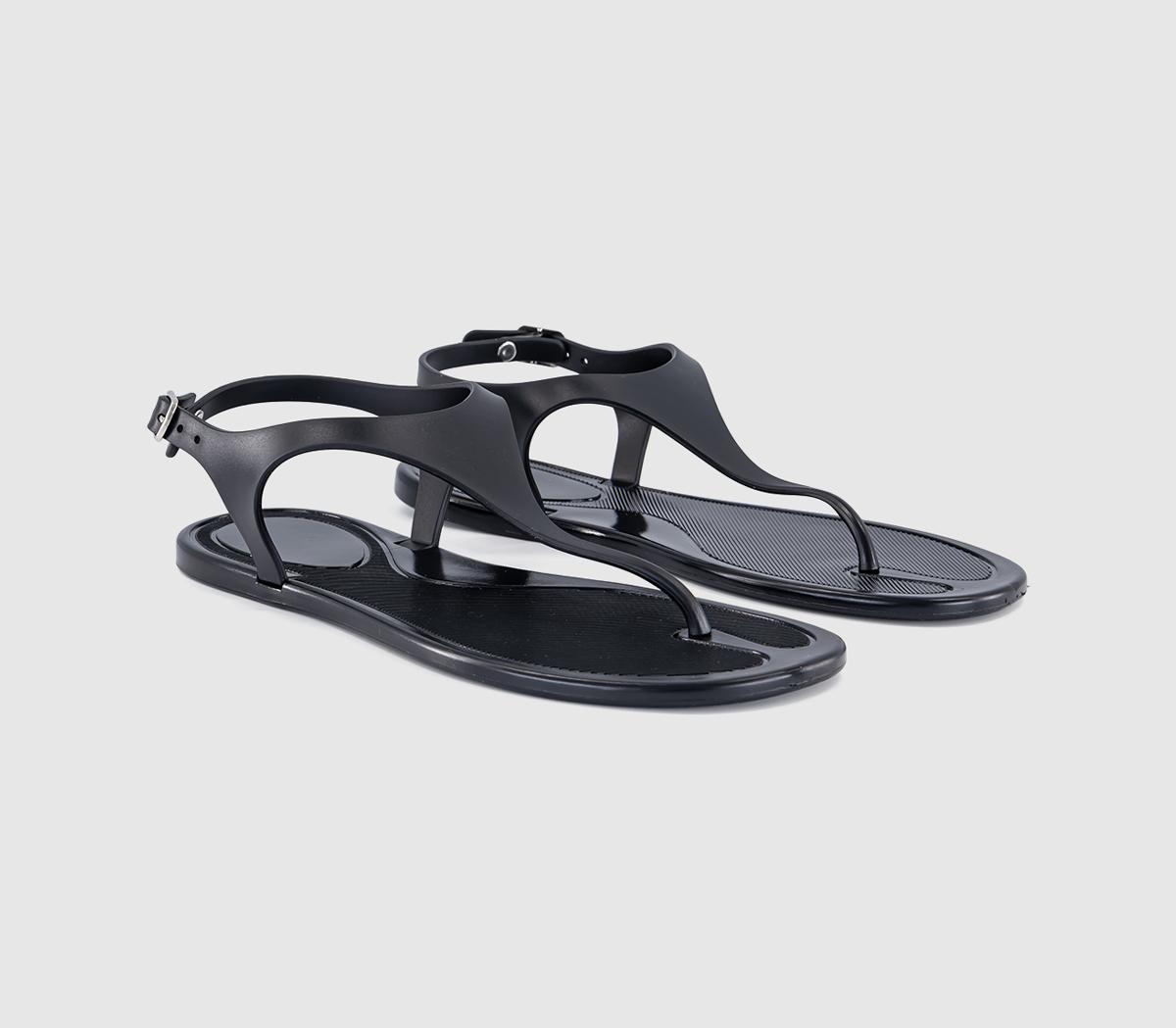 OFFICEShake Toe Post Jelly SandalsBlack