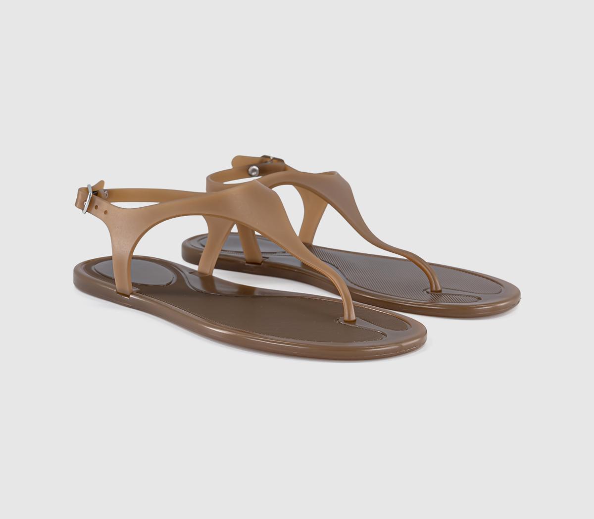 OFFICEShake Toe Post Jelly SandalsBrown