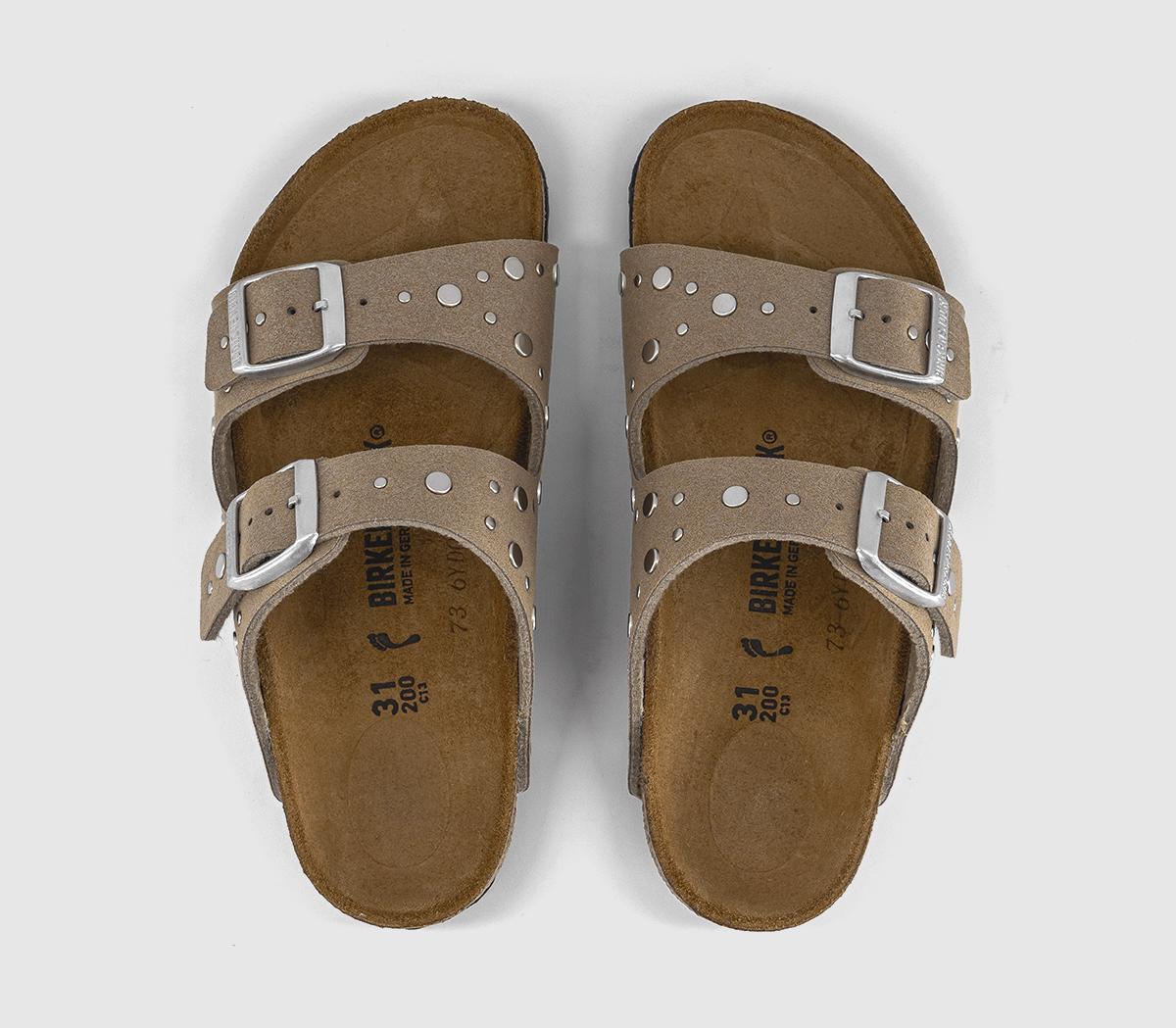 BIRKENSTOCKArizona Rivets Kids SandalsSoft Gray Taupe