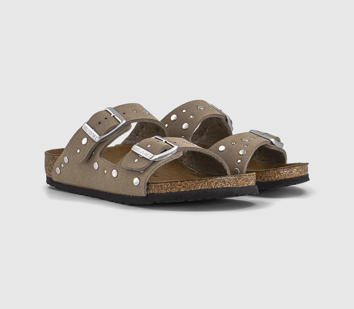 BIRKENSTOCKArizona Rivets Kids SandalsSoft Gray Taupe