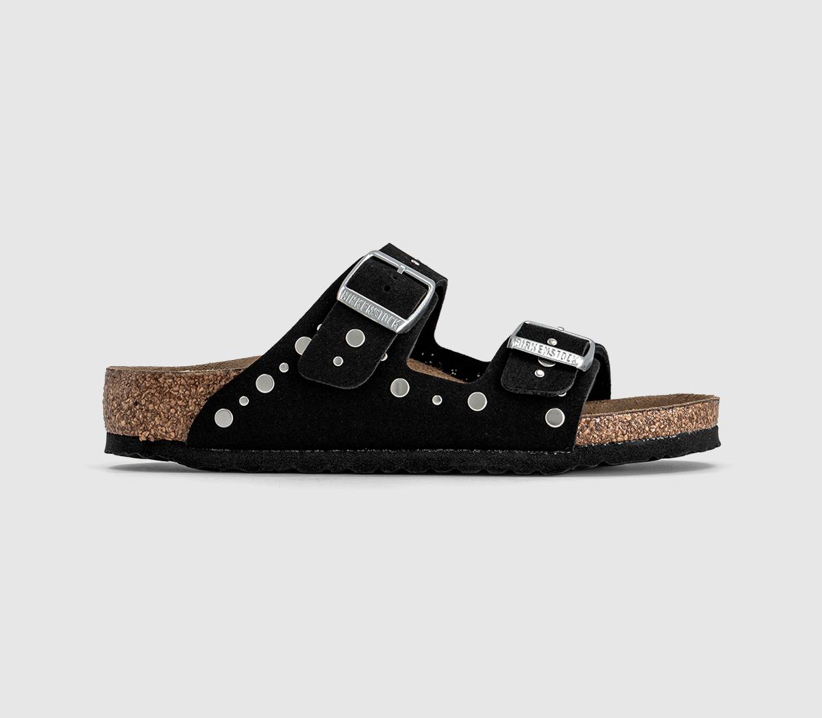 Birkenstock Arizona Rivets Sandals Soft  Black in Kids  Size 11.5 , Office Shoes