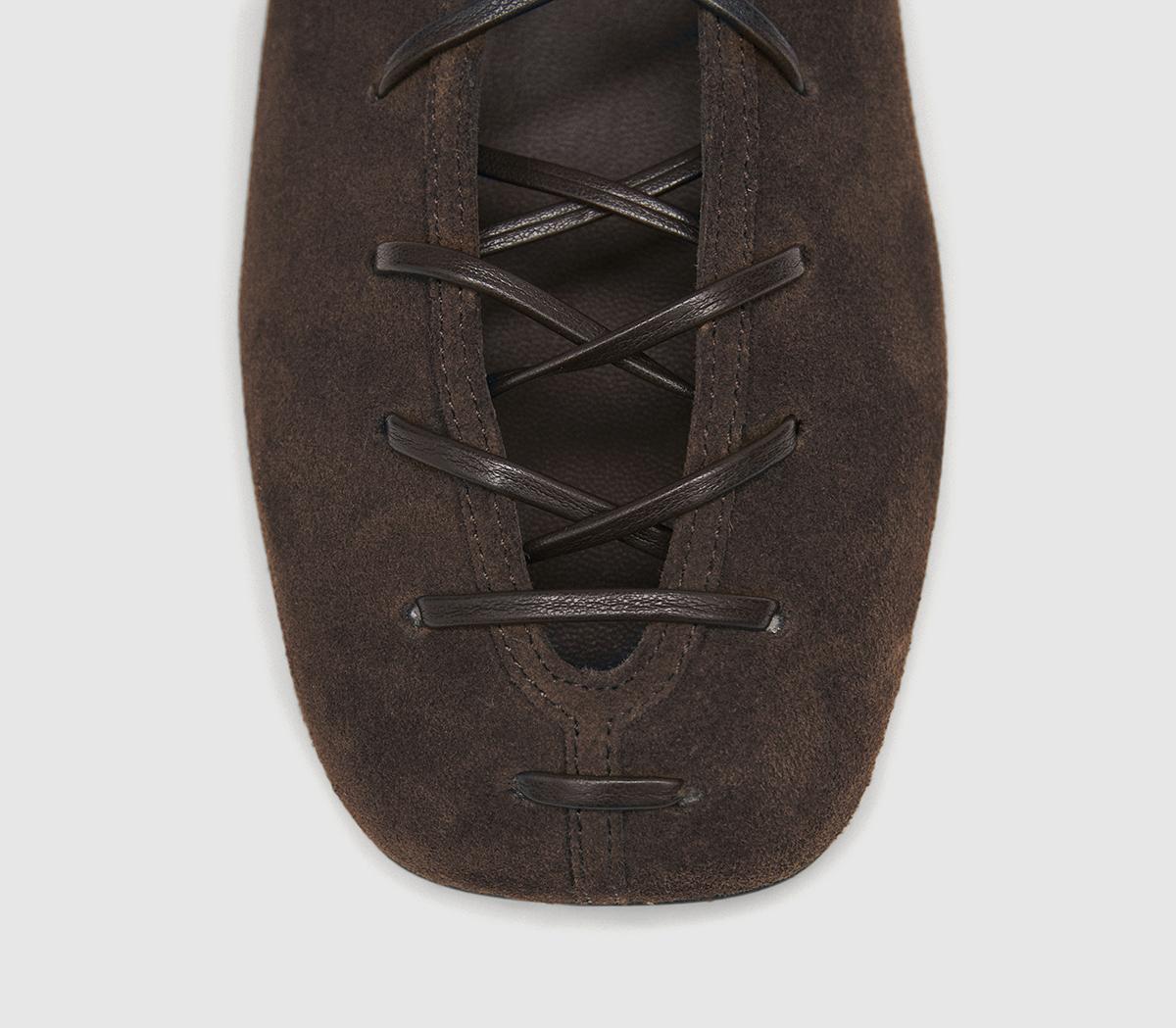 ALOHASBumi Ballet FlatsChocolate Brown Suede