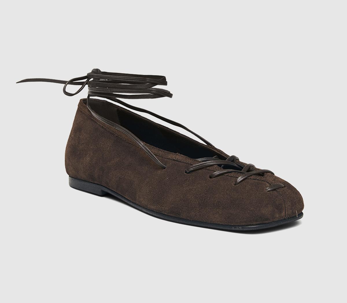 ALOHASBumi Ballet FlatsChocolate Brown Suede