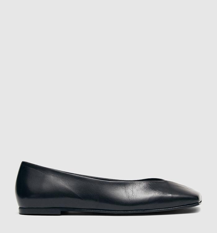 ALOHAS Katia Ballet Flats Black Leather