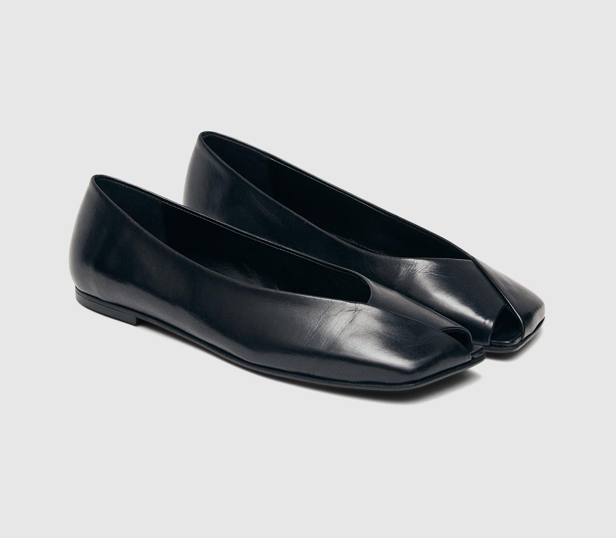 ALOHASKatia Ballet FlatsBlack Leather