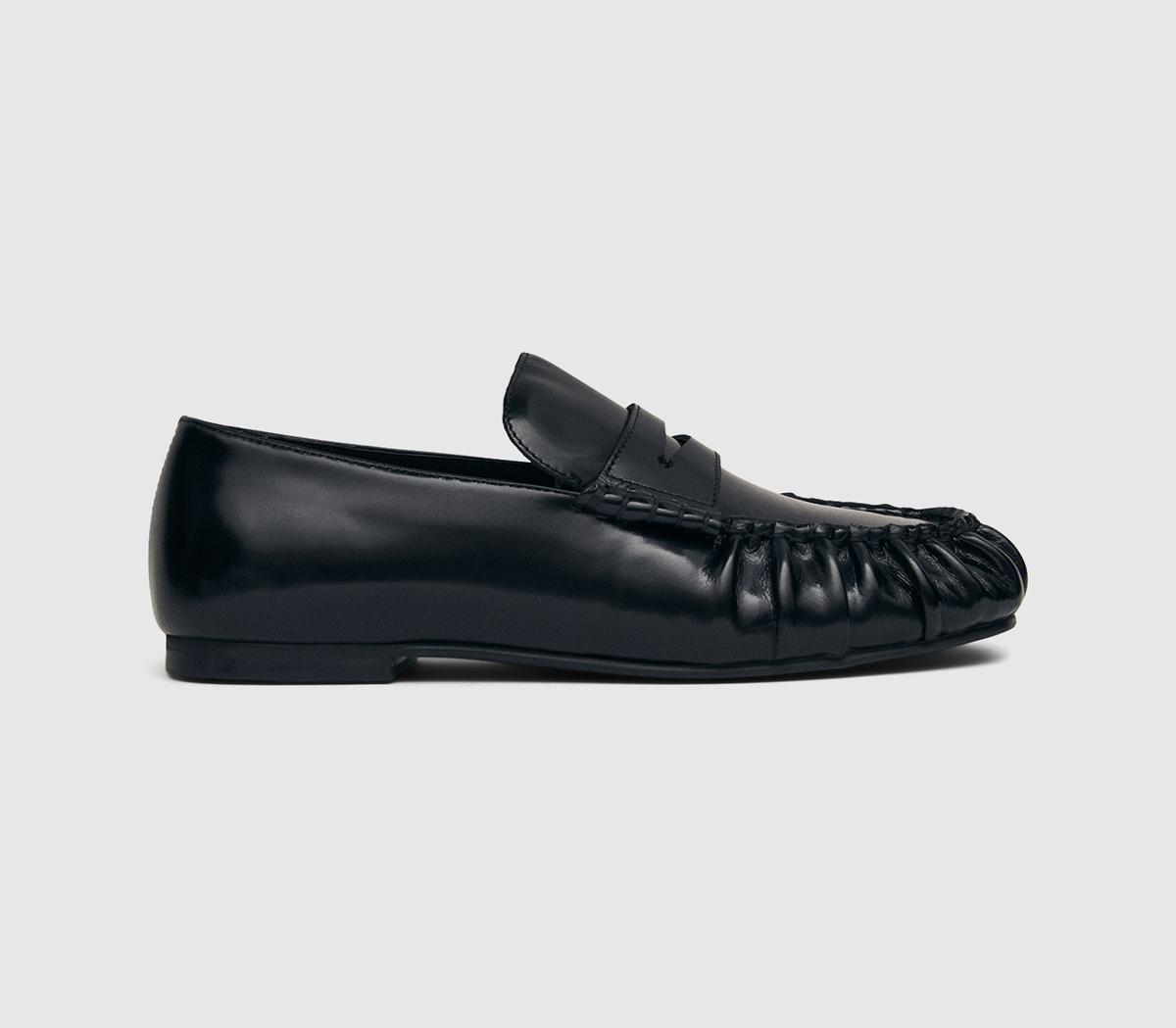 Alohas Aven Loafers Leather Black in Women's Size 7, Office Shoes