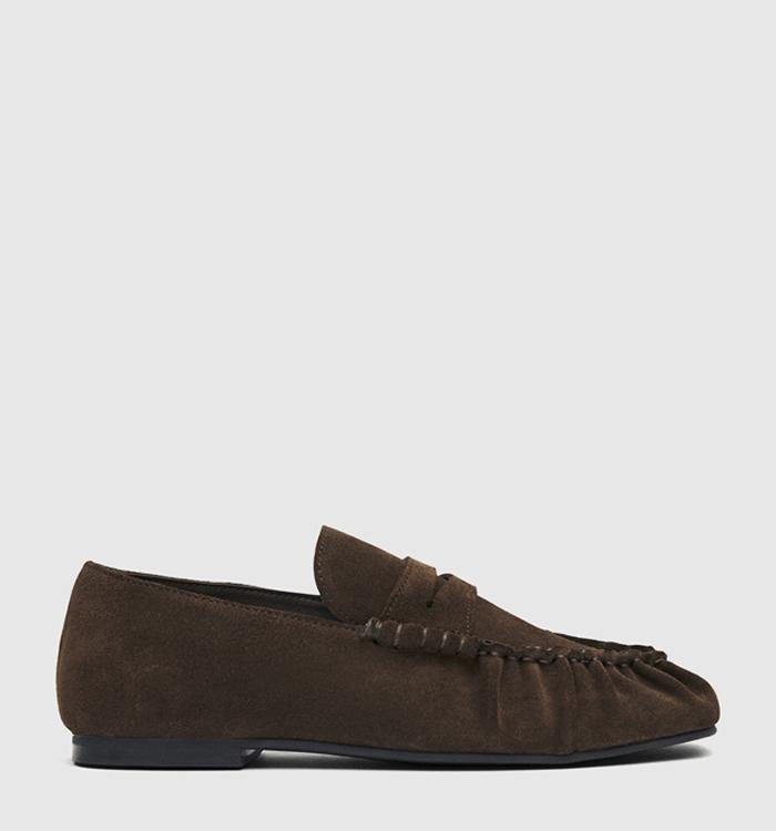 ALOHAS Aven Loafers Chocolate Brown Suede