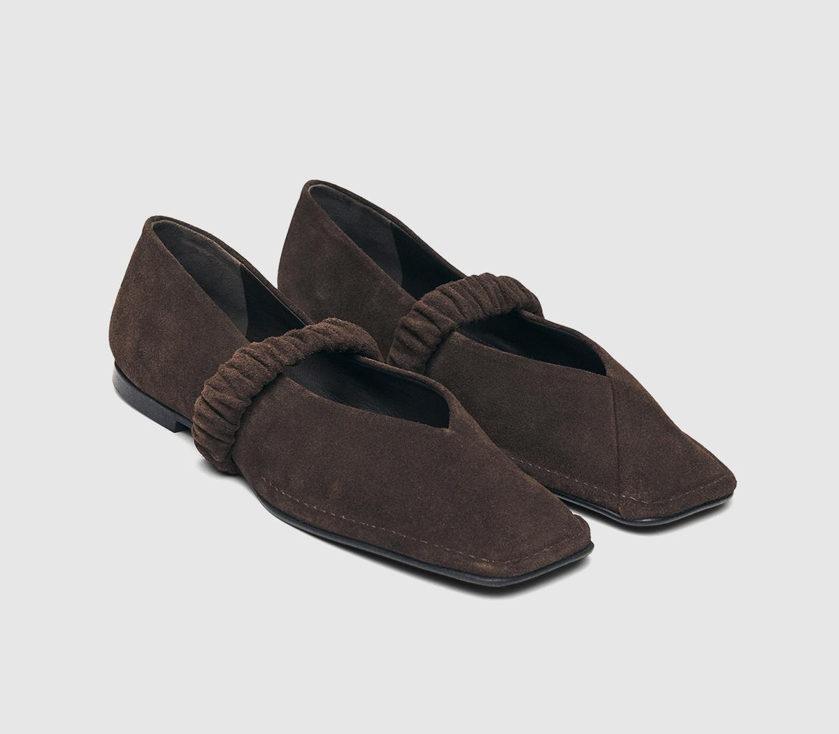 ALOHASLautan Ballet FlatsChocolate Brown Suede