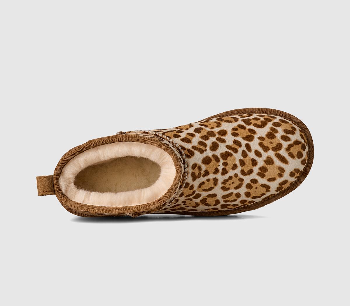 UGG Classic Ultra Mini Plains Boots Felicity Leopard Jasmine