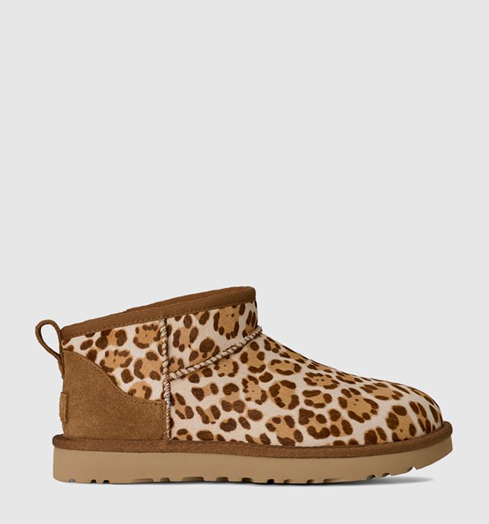UGG Classic Ultra Mini Plains Boots Felicity Leopard Jasmine