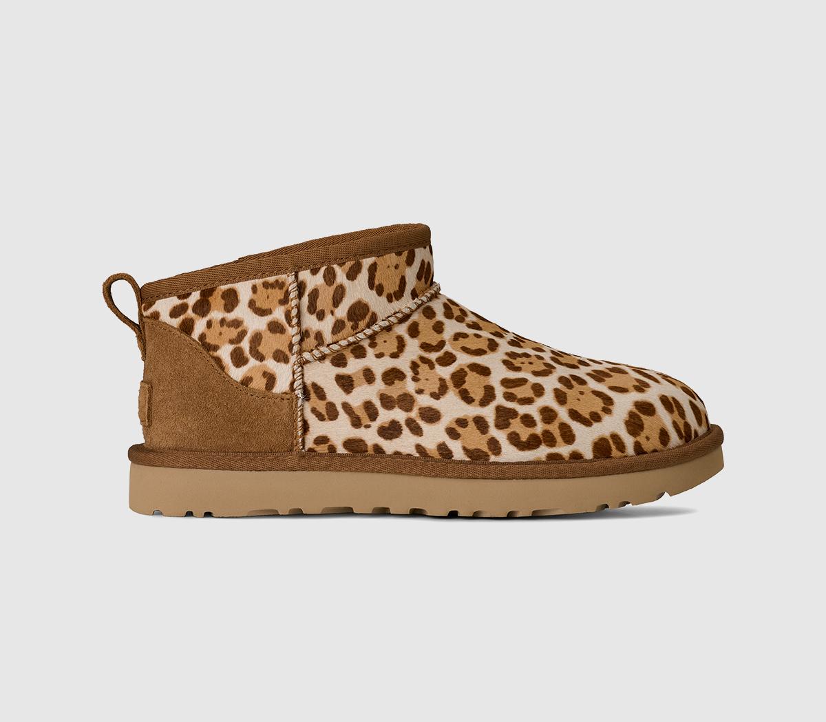 新品 UGG CLASSIC MINI  LEOPARD 25cm UGG Classic Ultra Mini Plains Boots Felicity Leopard Jasmine
