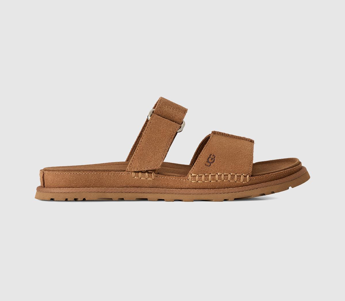 Ugg Goldengaze Sliders Chestnut  Tan in Women's Size 5, Office Shoes