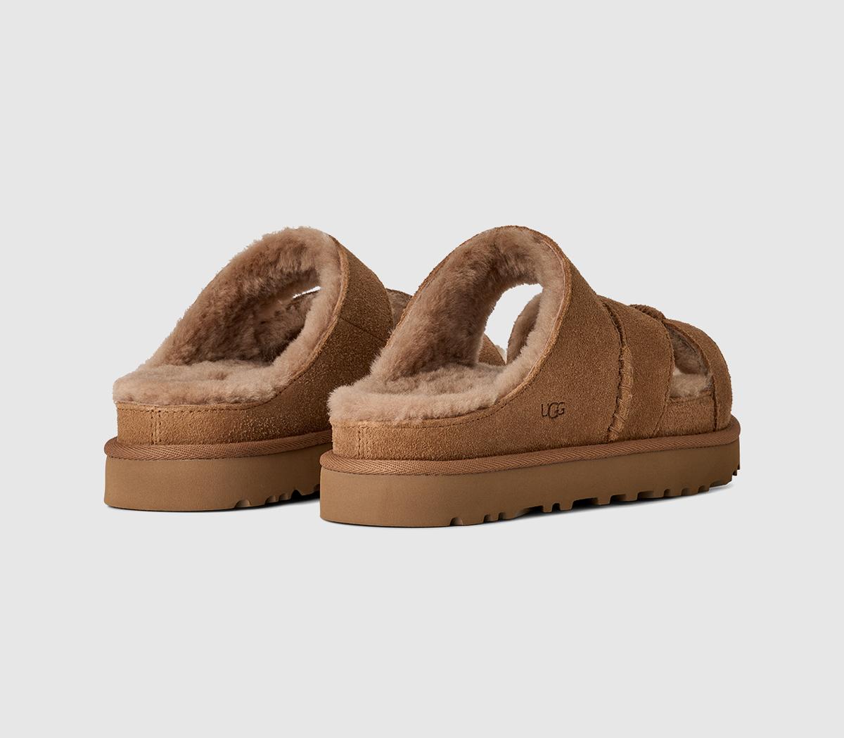 UGGGreenport Cross Strap SlidesChestnut