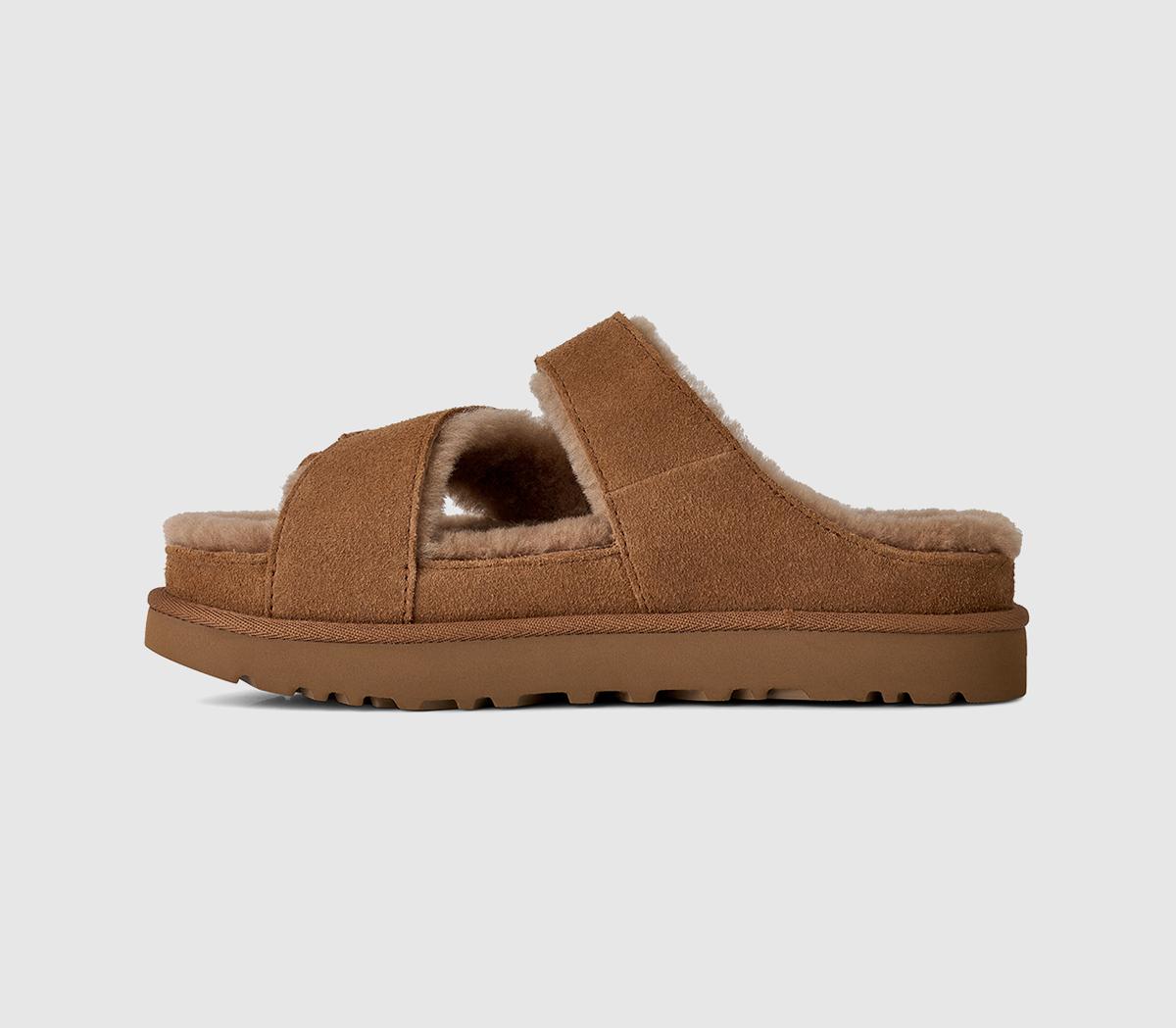 UGGGreenport Cross Strap SlidesChestnut
