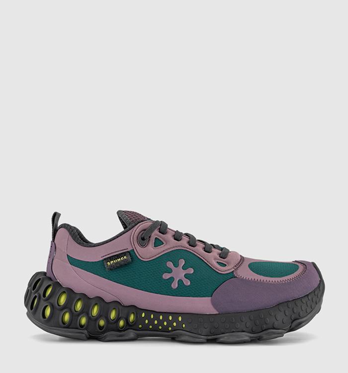 SPUNGE Osmosis Trainers Purple Green Yellow