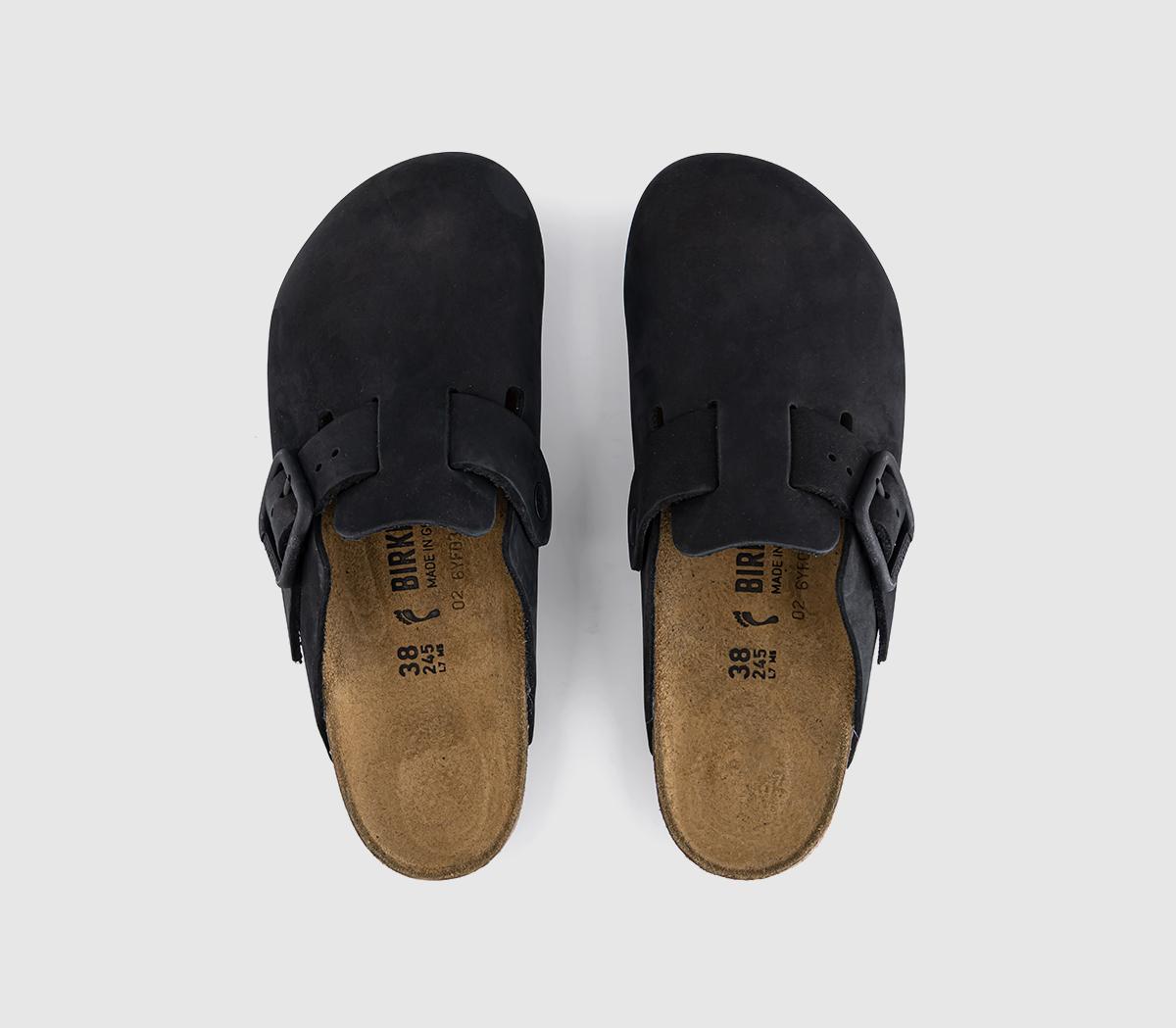 BIRKENSTOCKBoston Wire Buckle ClogsBlack Leather