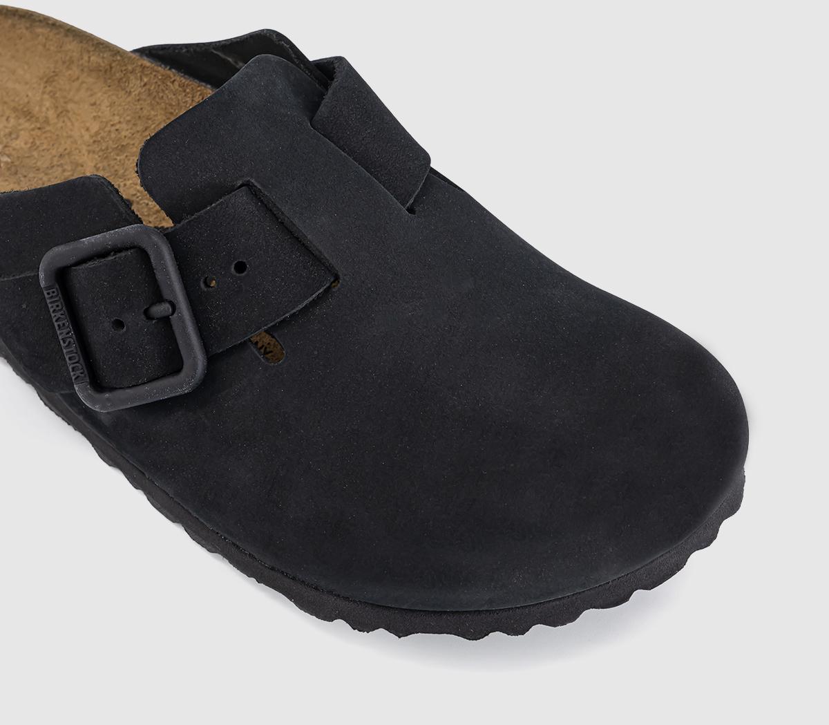 BIRKENSTOCKBoston Wire Buckle ClogsBlack Leather