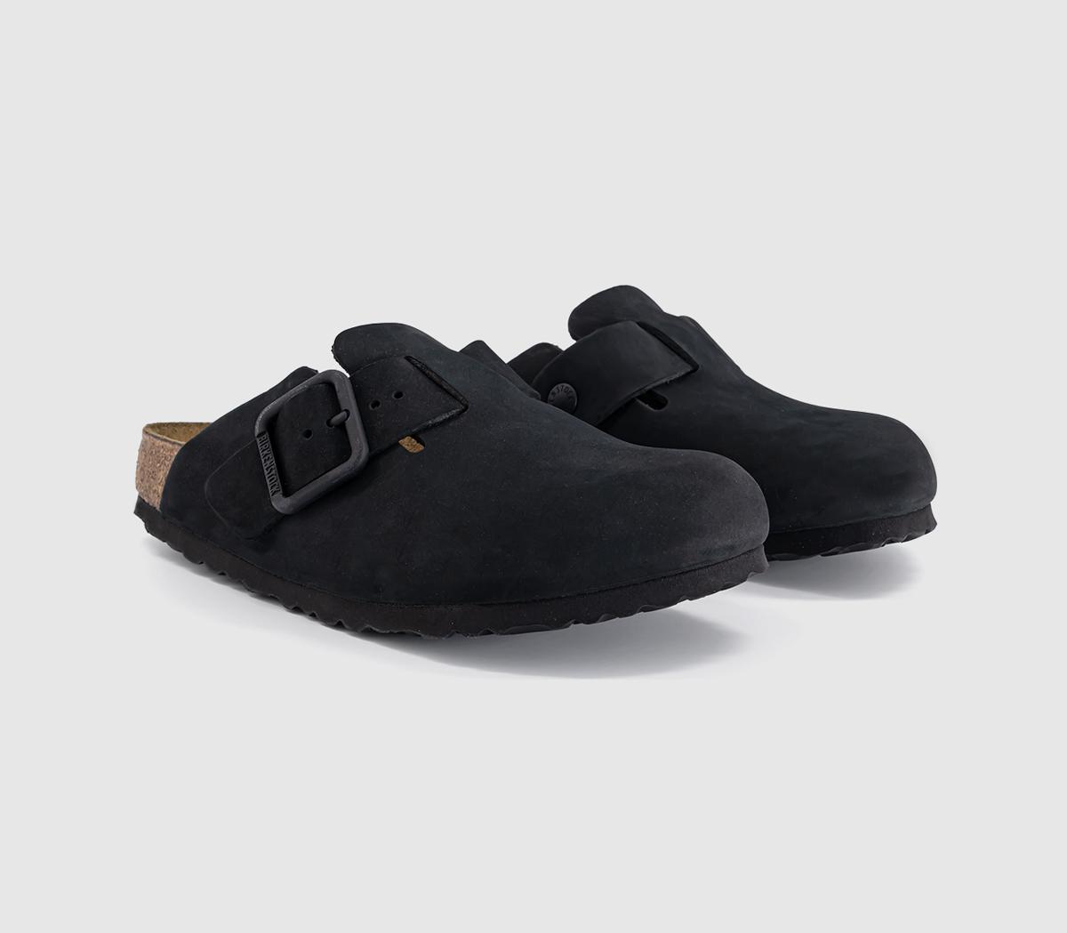 BIRKENSTOCKBoston Wire Buckle ClogsBlack Leather