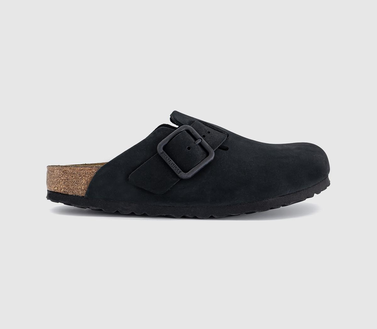 BIRKENSTOCKBoston Wire Buckle ClogsBlack Leather