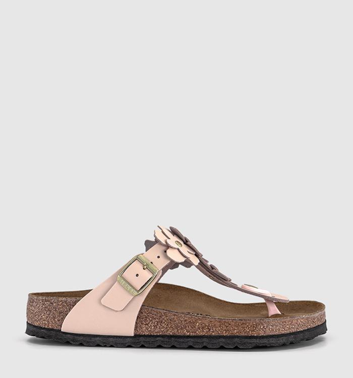 BIRKENSTOCK Gizeh Flowers Toe Thong Sandals Light Rose