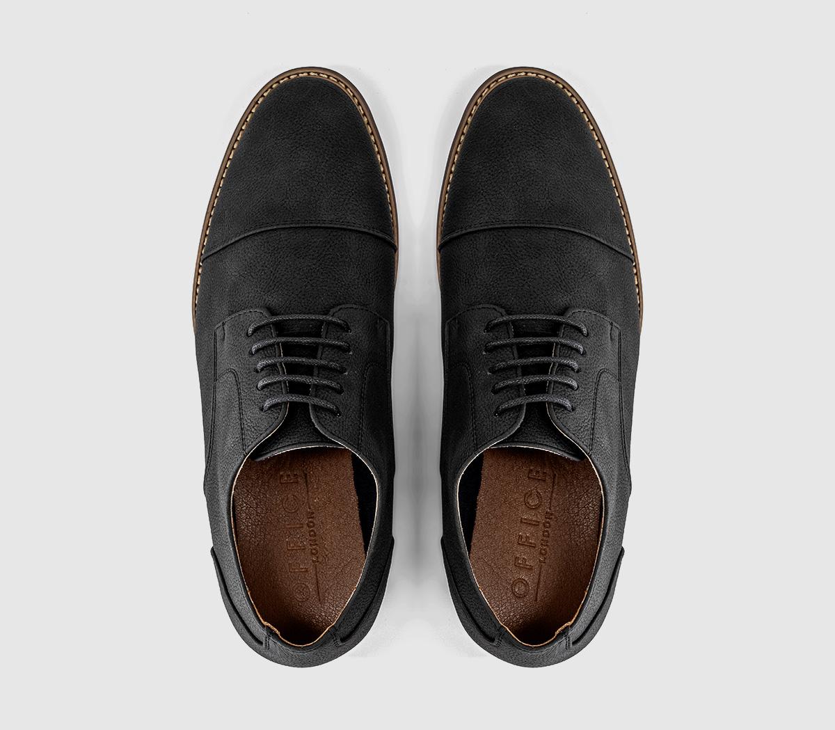 OFFICECanyon Toecap Derby Lace Up ShoesBlack