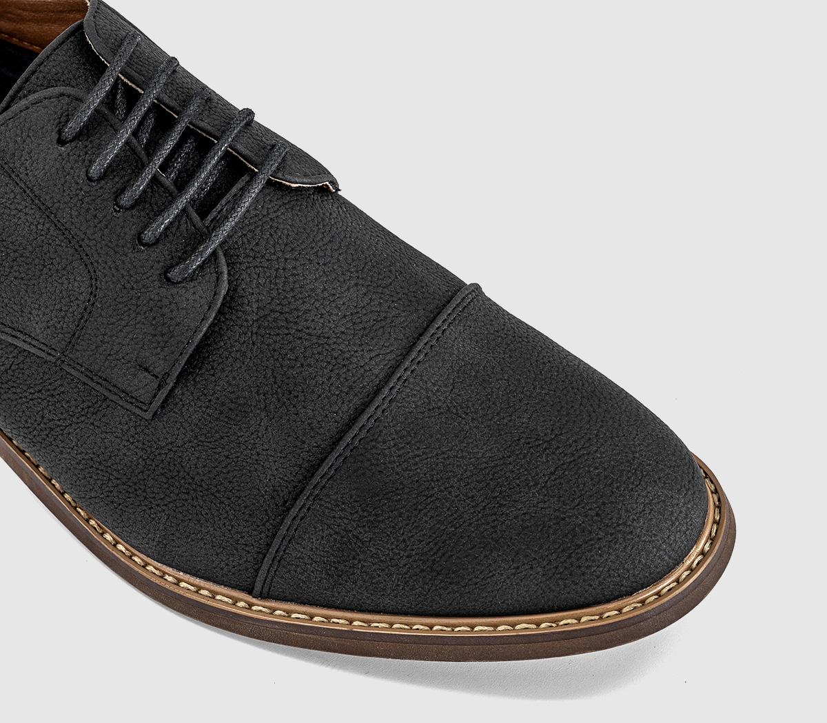 OFFICECanyon Toecap Derby Lace Up ShoesBlack