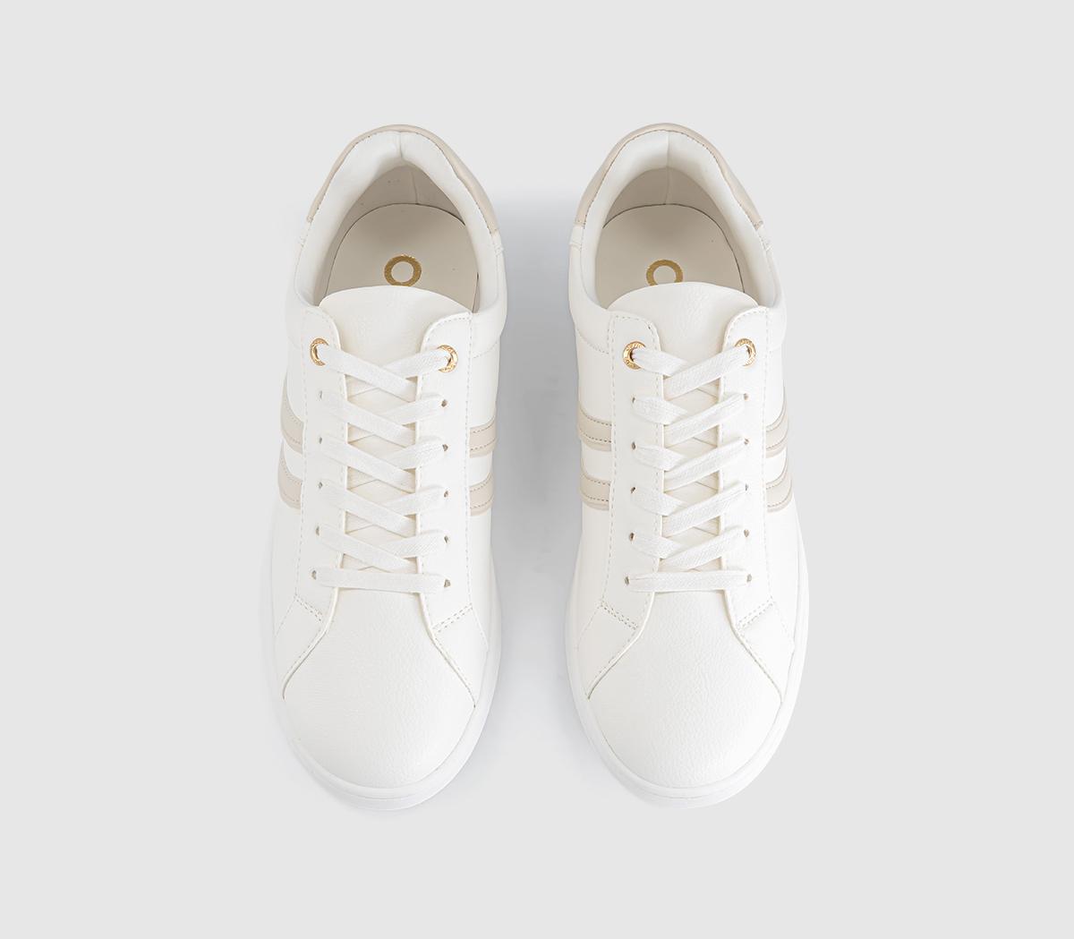 OFFICEThistle Stripe Lace Up TrainersWhite