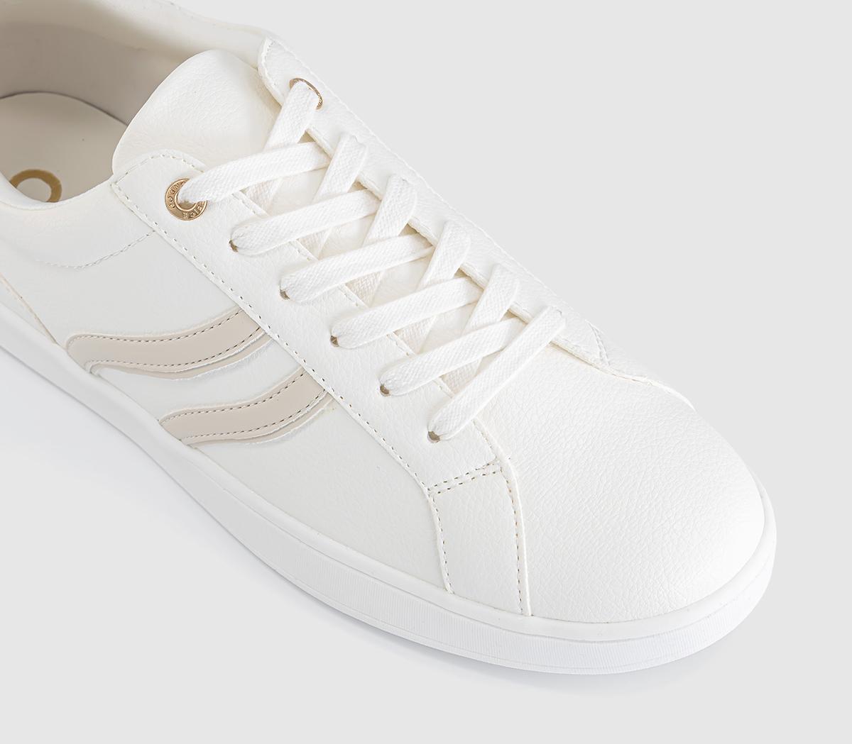 OFFICEThistle Stripe Lace Up TrainersWhite