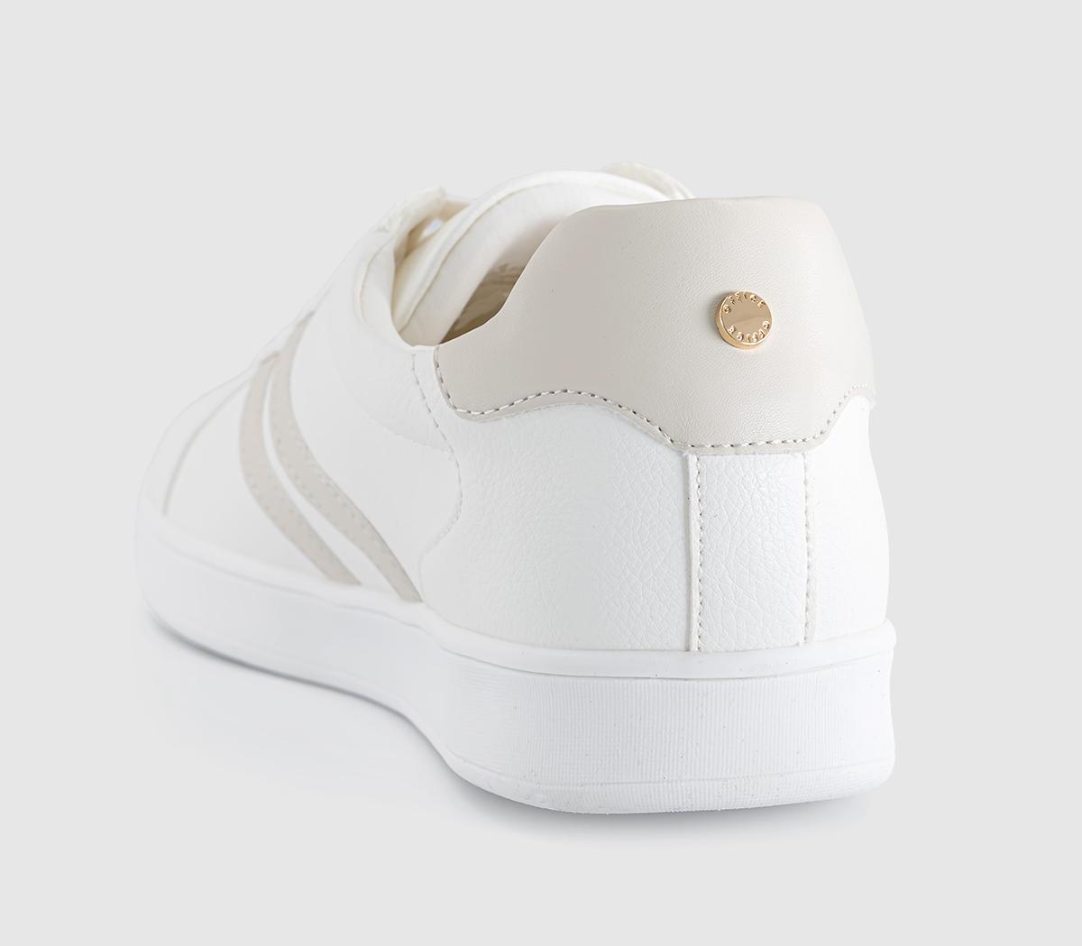 OFFICEThistle Stripe Lace Up TrainersWhite