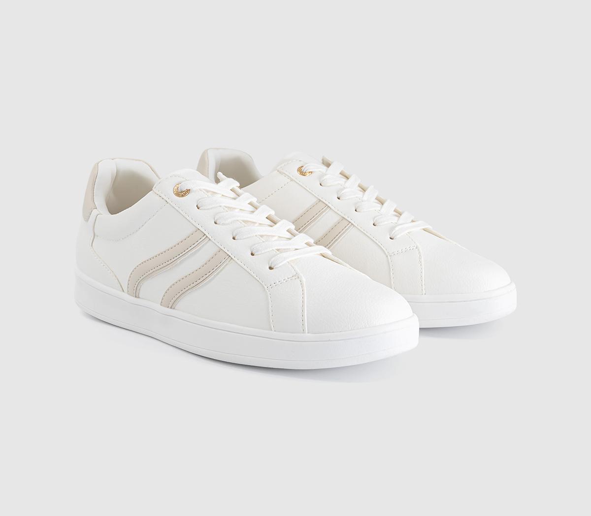 OFFICEThistle Stripe Lace Up TrainersWhite