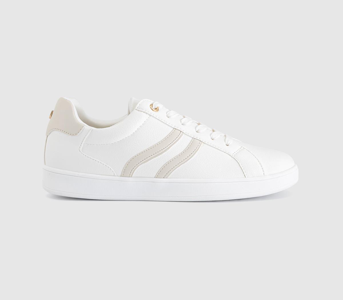OFFICEThistle Stripe Lace Up TrainersWhite
