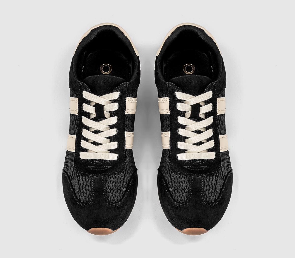 OFFICETropical Mesh Slim Sole Lace Up TrainersBlack
