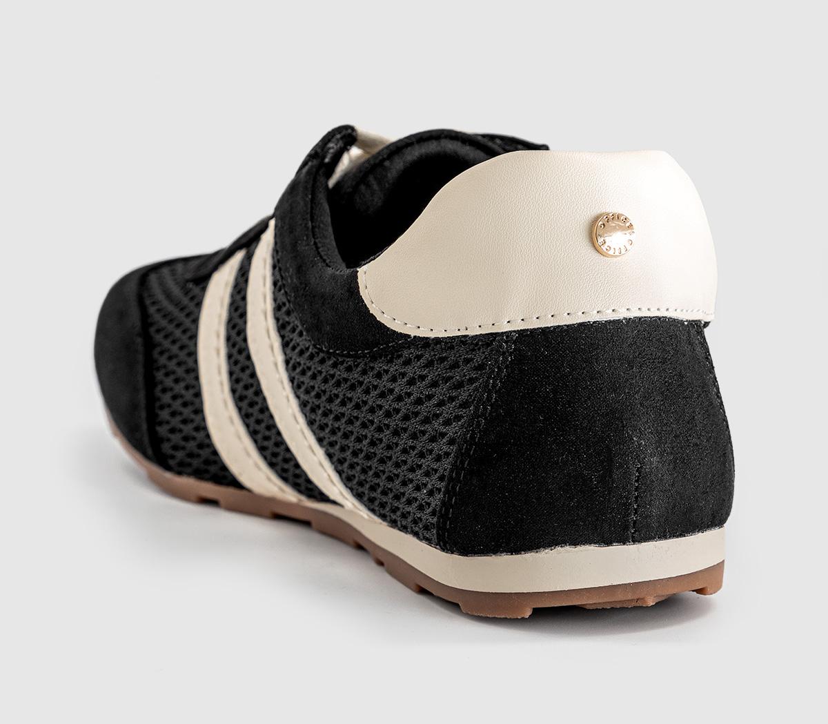 OFFICETropical Mesh Slim Sole Lace Up TrainersBlack