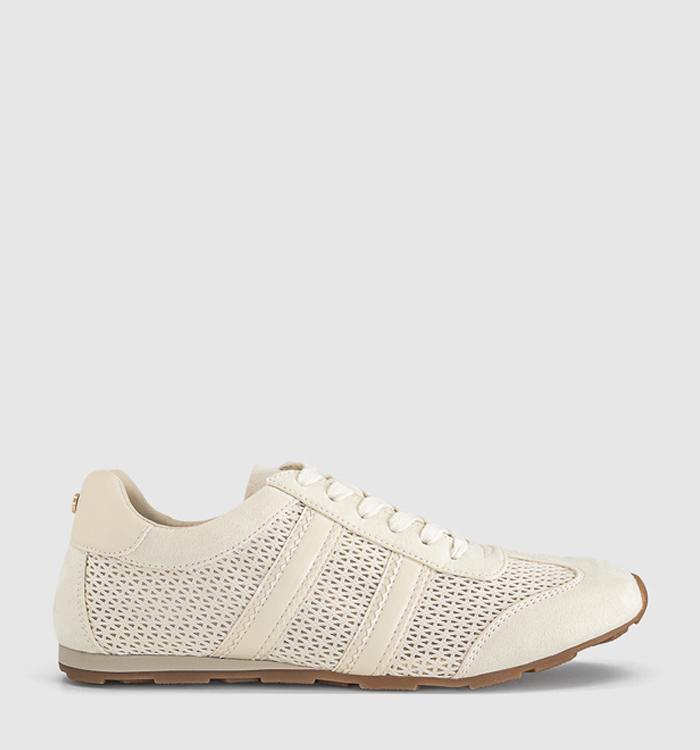 OFFICE Tropical Mesh Slim Sole Lace Up Trainers White