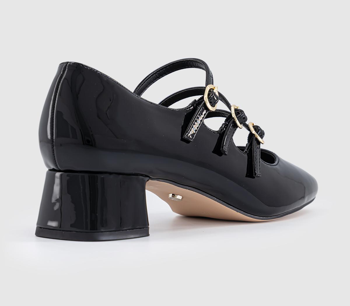 OFFICEMarcie Triple Strap Heeled Mary JanesBlack