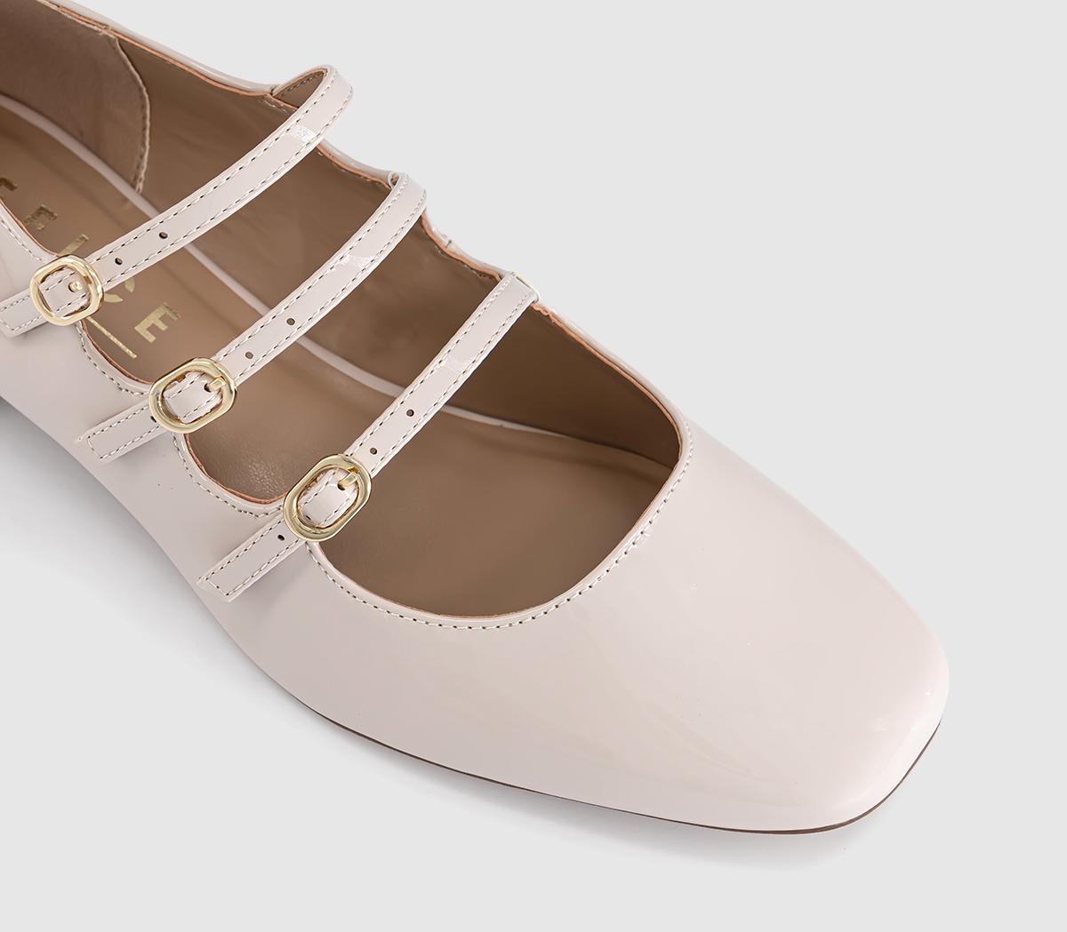 OFFICEMarcie Triple Strap Heeled Mary JanesOff White