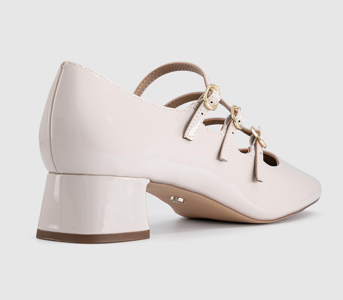 OFFICEMarcie Triple Strap Heeled Mary JanesOff White