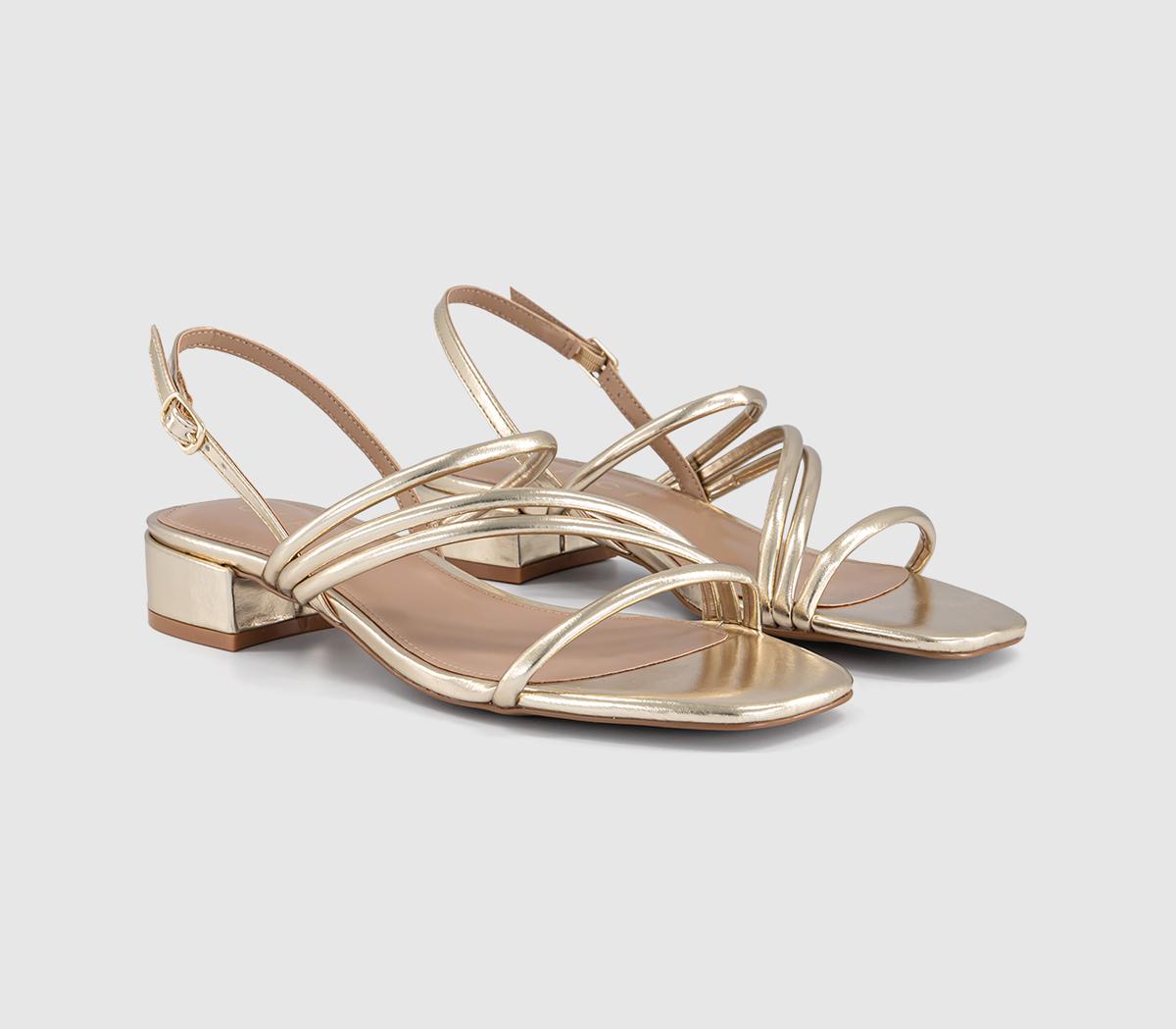 OFFICESwish Asymmetric Strappy SandalsGold