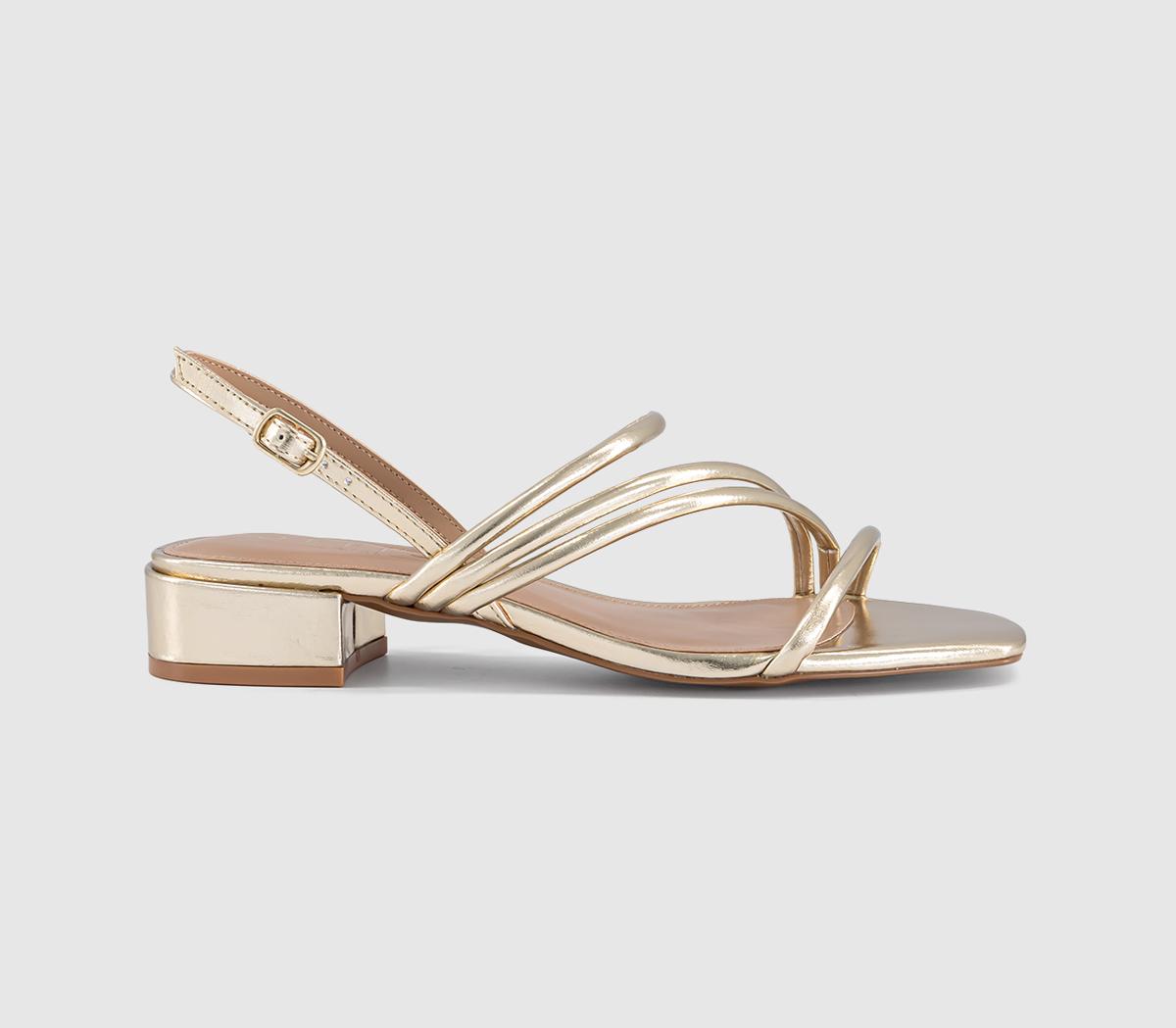 OFFICESwish Asymmetric Strappy SandalsGold