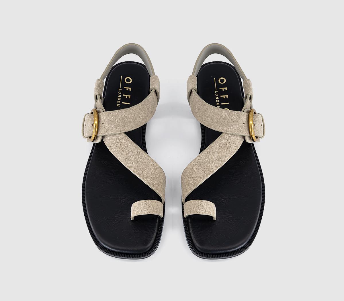 OFFICEStorm Strappy Buckle SandalsTaupe Suede