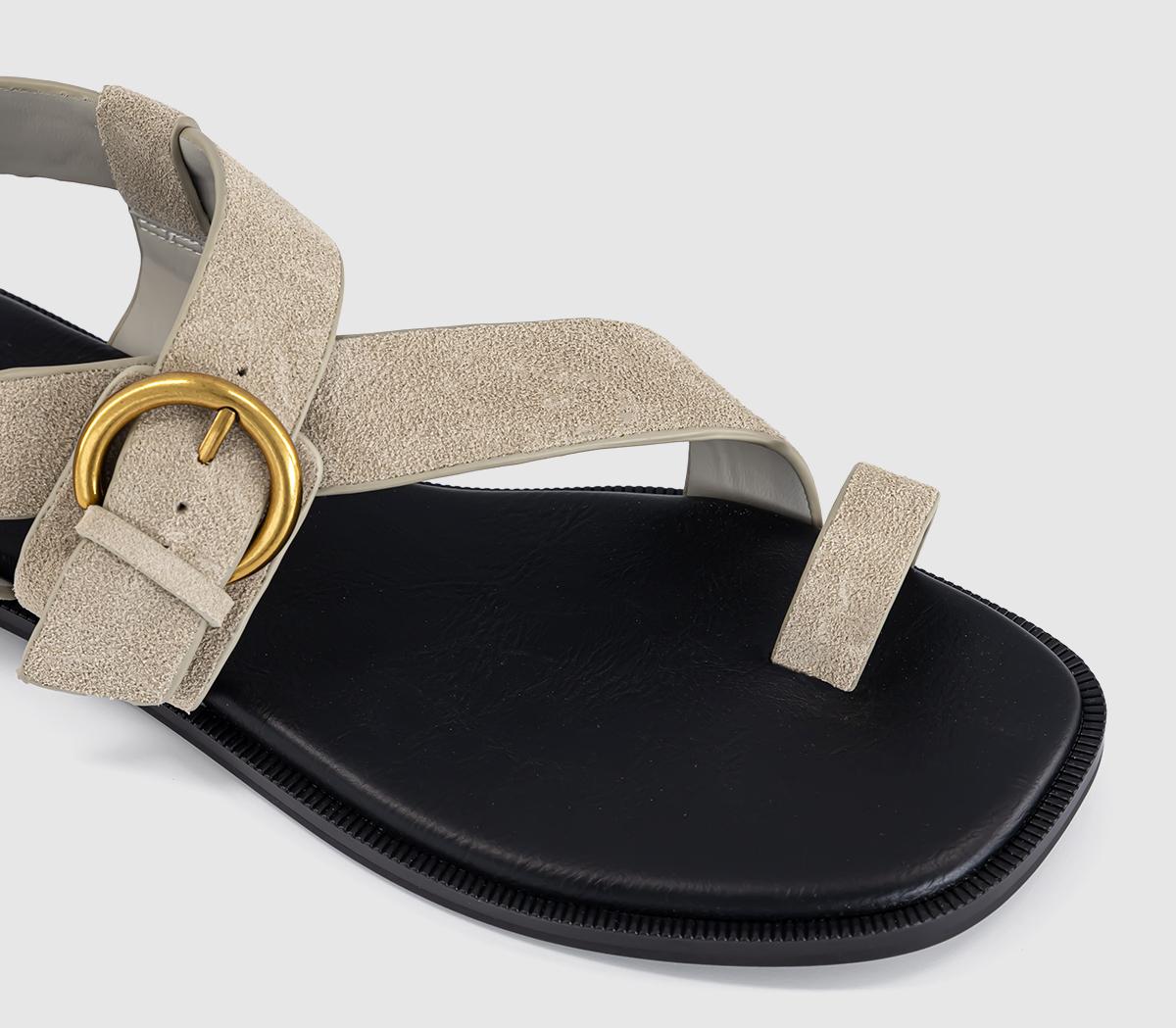 OFFICEStorm Strappy Buckle SandalsTaupe Suede