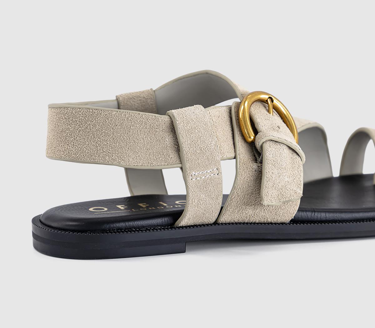 OFFICEStorm Strappy Buckle SandalsTaupe Suede
