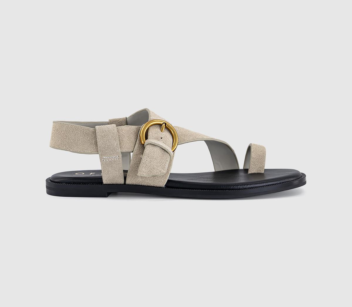 OFFICEStorm Strappy Buckle SandalsTaupe Suede