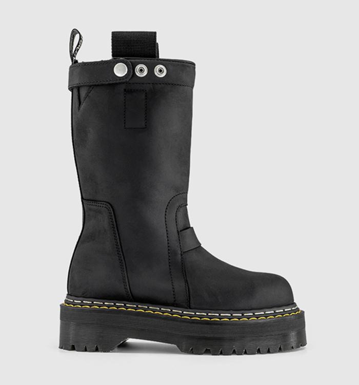Rick Owens Quad Sole Pull On Boots Black